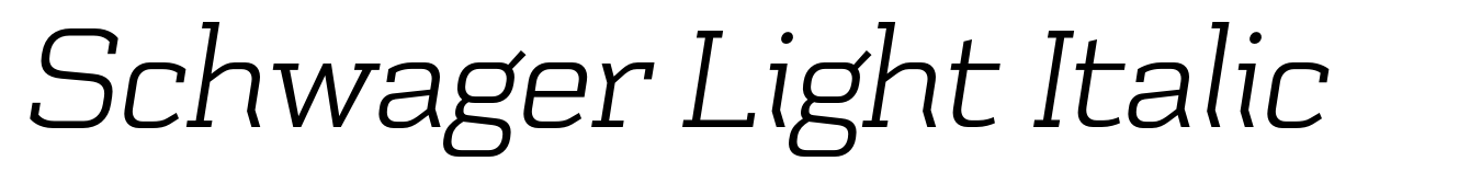Schwager Light Italic
